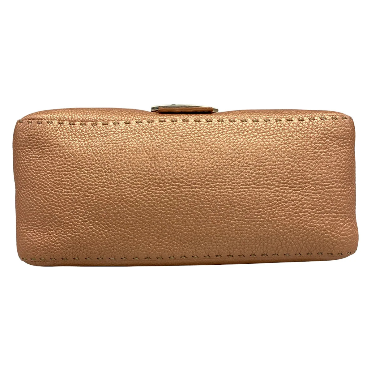 FENDI Mamma Bucket/Selleria 8BR102 Rose Gold Leather Shoulder Bag