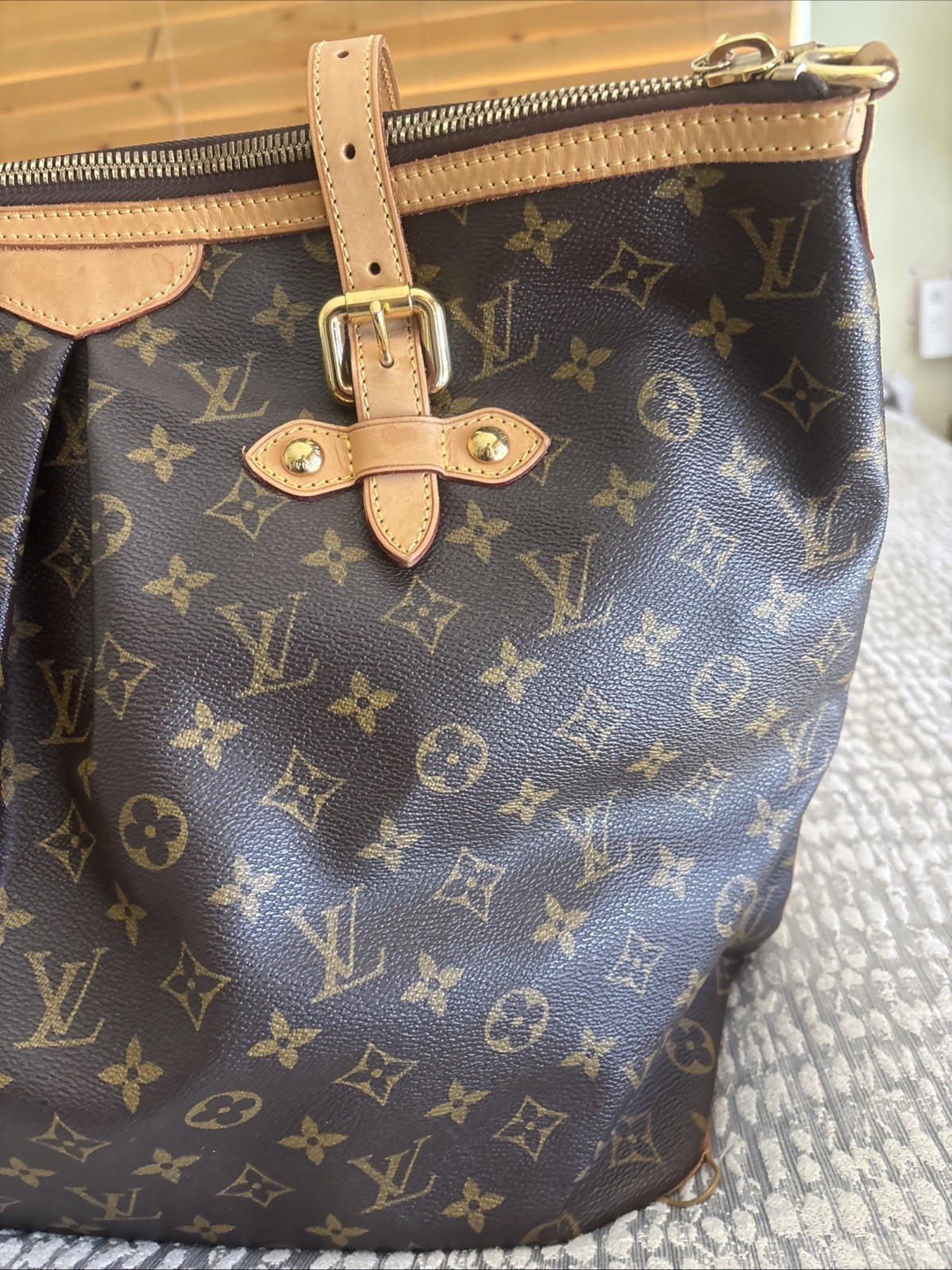 Louis Vuitton Palermo GM Monogram Tote Bag w/ Strap & Dust Bag SD4049 Authentic!
