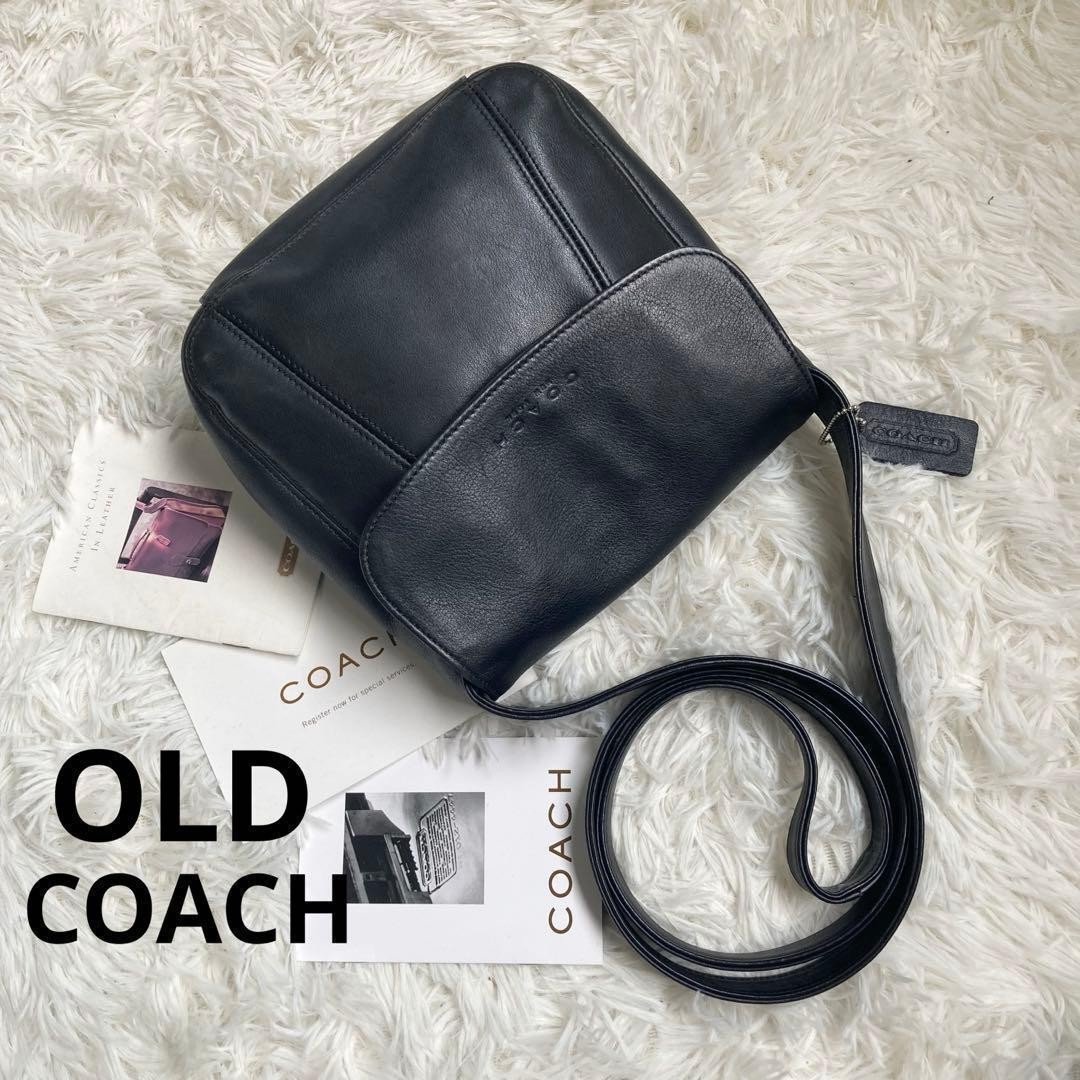 COACH Old Coach Ergo Flap Black Leather