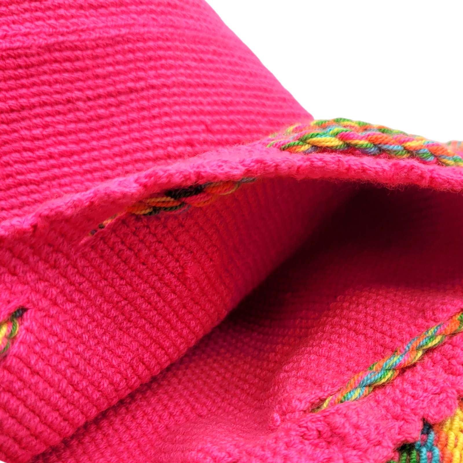 NWT 🔥 Colombian Large Handmade Wayuu Mochila Bag Solid Casual Top Quality PINK