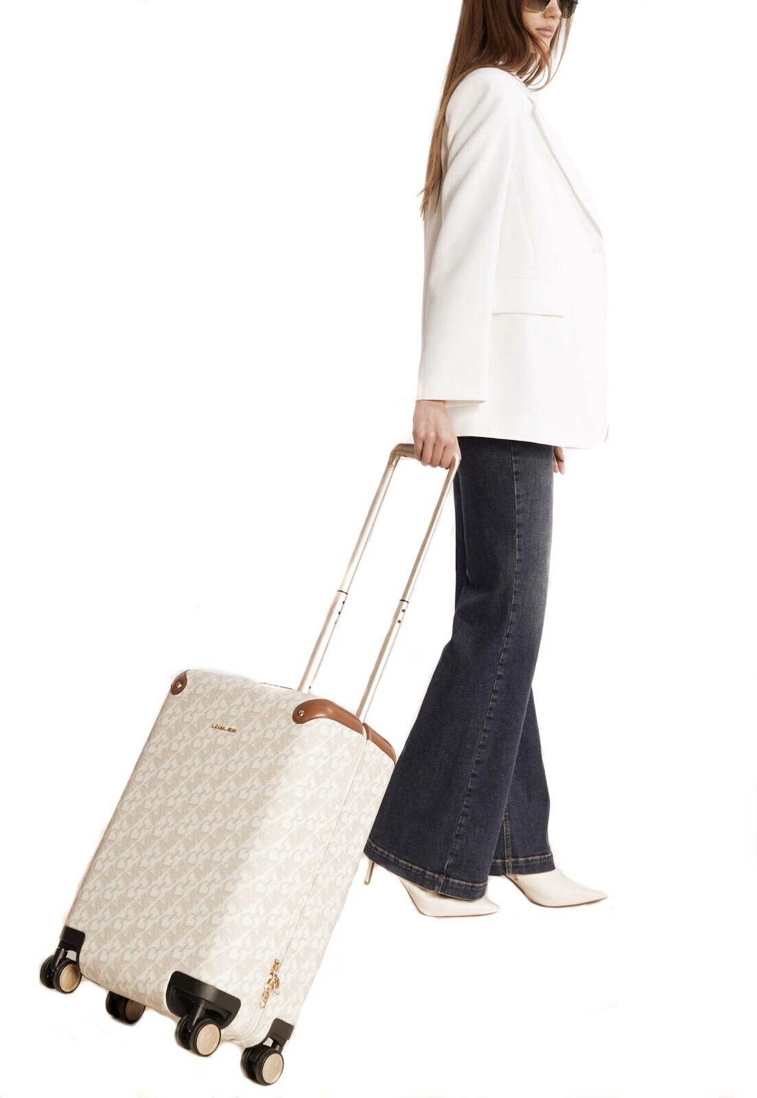 Michael Kors Ladies Suitcase TRAVEL SM HARDCASE TROLLEY 360° Vanilla