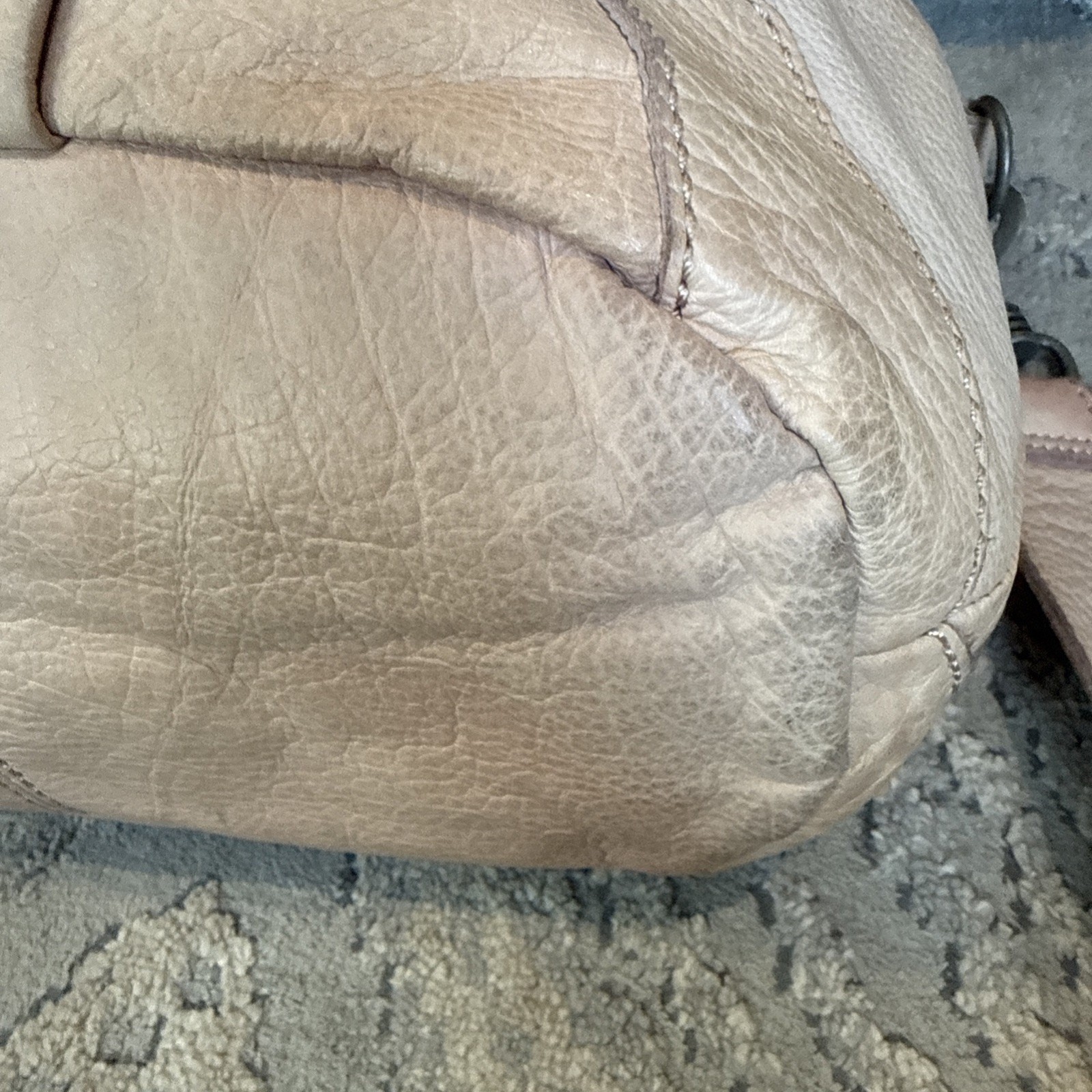 Liebeskind Double Dye Stone Leather Beige Bag Tote Large Crossbody Germany