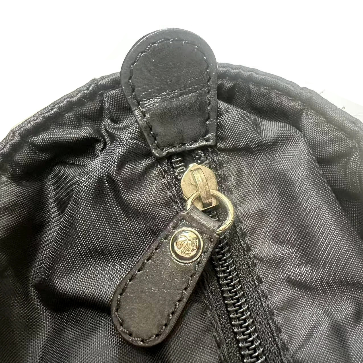 Used CHANEL Tote Bag Paris Biarritz Tote MM A33100 Matelass Coco Mark Nylon Leat