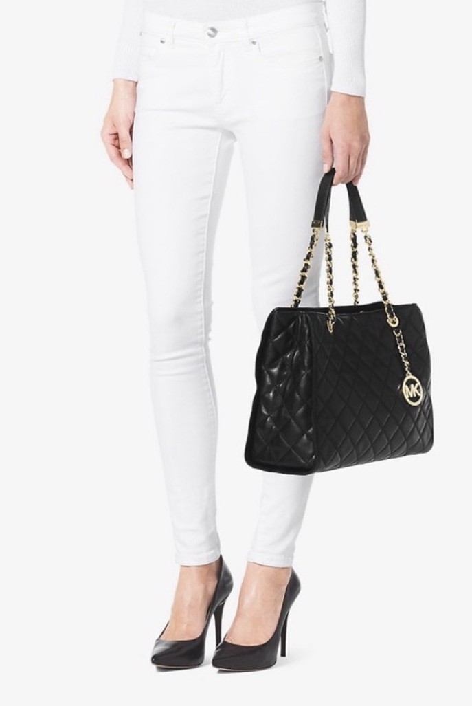 without tags Michael Kors Susannah Large Quilted Lamb Leather Tote Bag W G2U