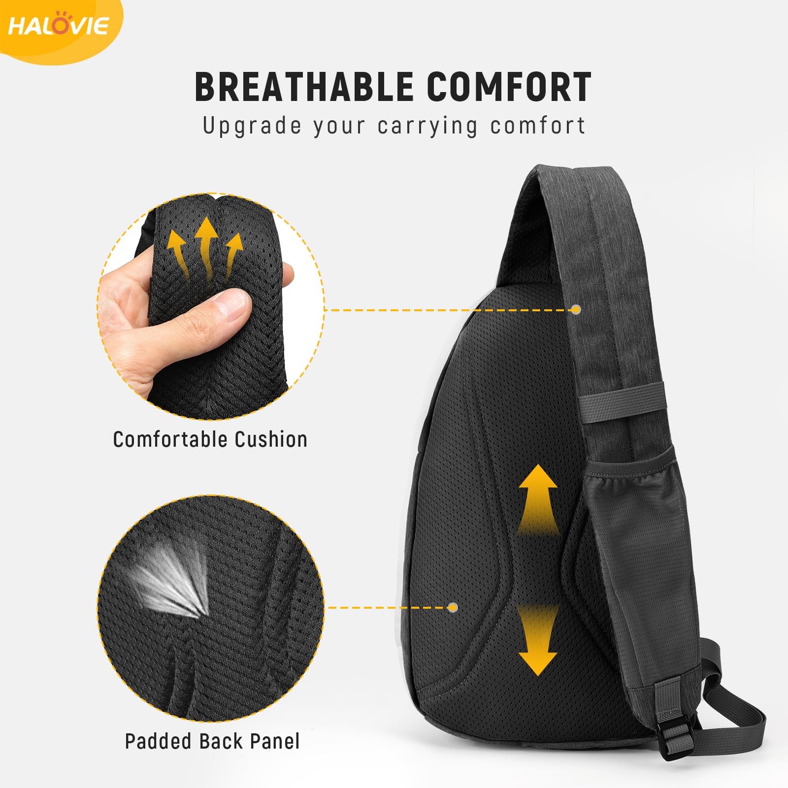 Anti Theft Crossbody Sling Bag RFID Travel Sling Backpack Lightweight Hiking …