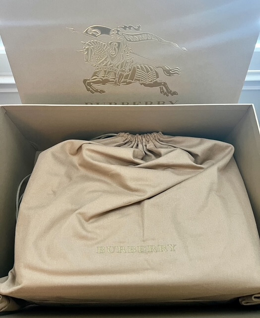 *NWT Burberry Horseferry Check Medium Ballingdon Tote Honey Parade Red Bag &Box