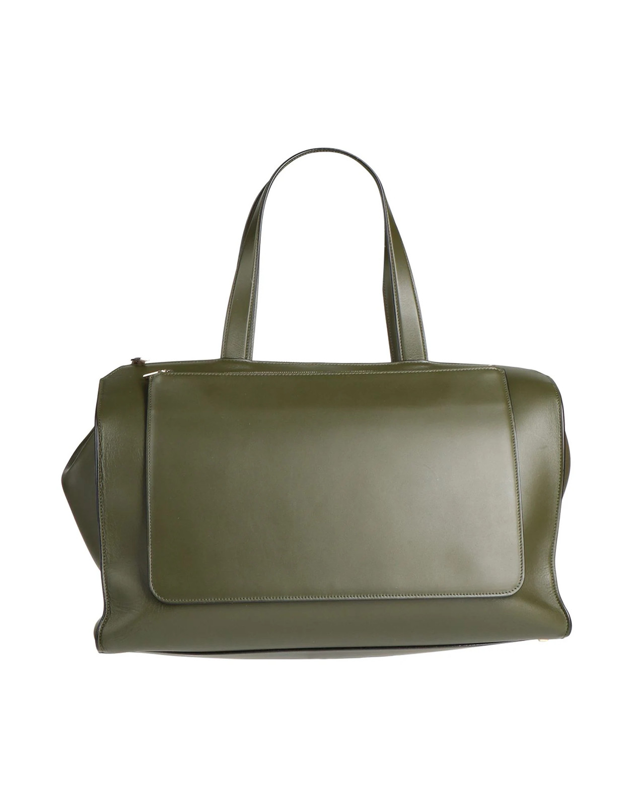 Valextra – Women – Pebbled-leather Tote – Military green