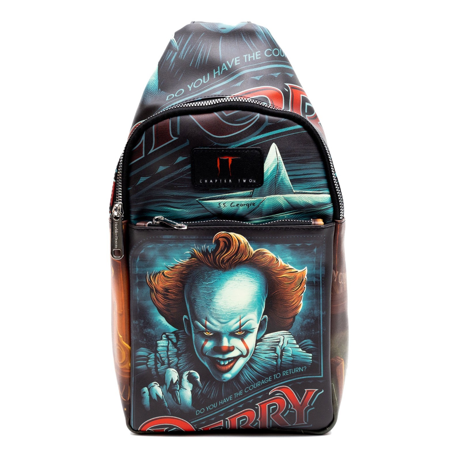 Warner Bros. Horror Movies IT PENNYWISE Vegan Leather Crossbody Sling Bag – New