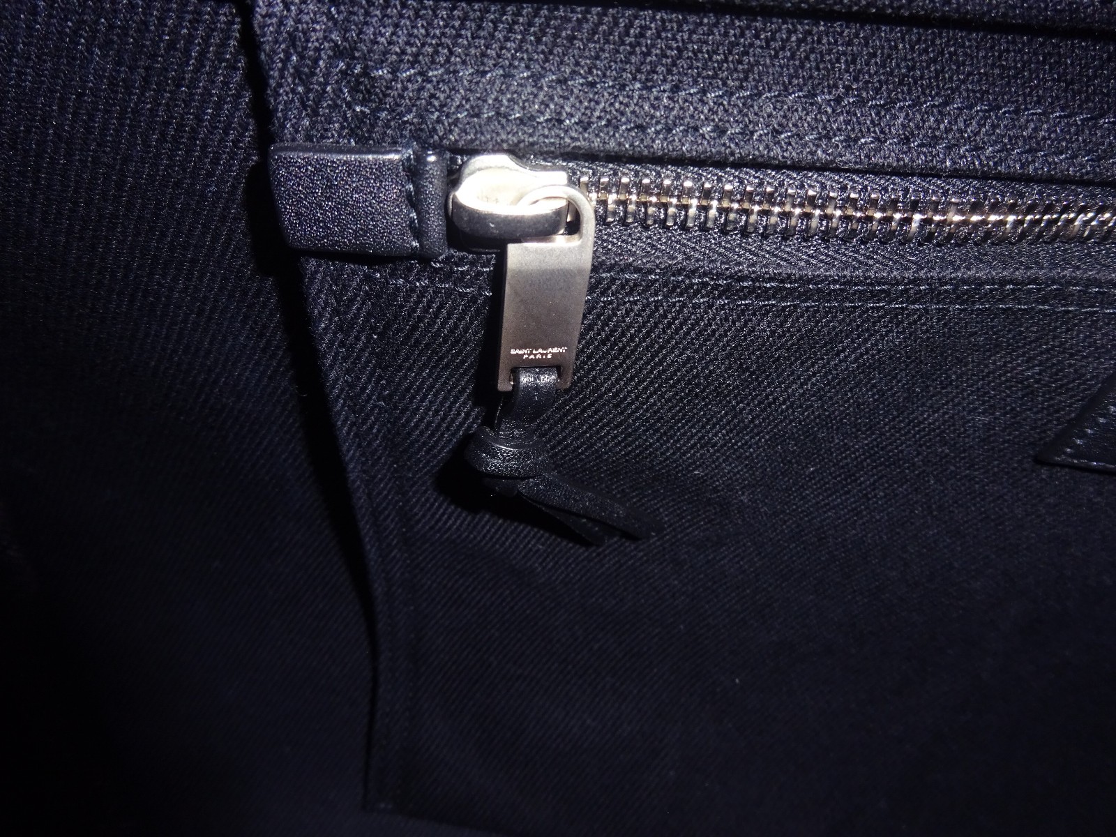 Saint Laurent Rive Gauche YSL Large Tote Bag Black Canvas