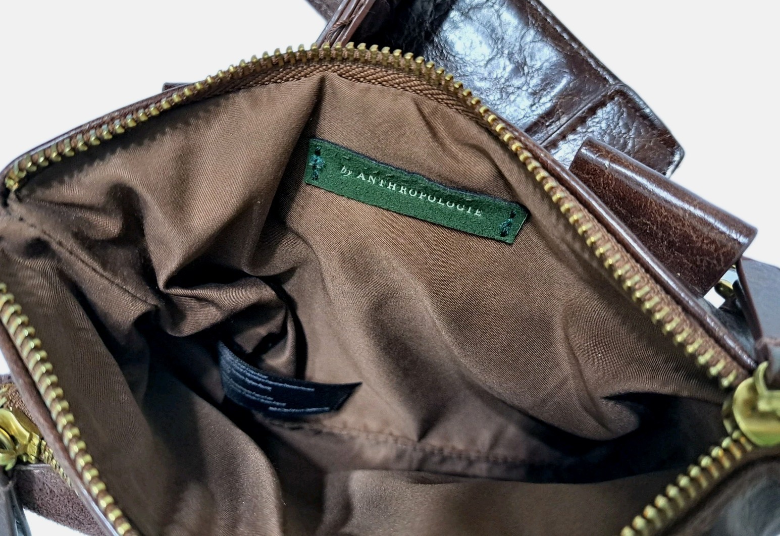 Anthropologie Brown Tortoise Bette Vegan Leather Crossbody Bag Purse Handbag
