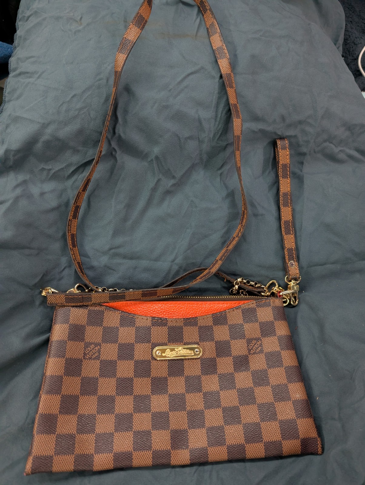 louis vuitton damier ebene eva crossbody bag