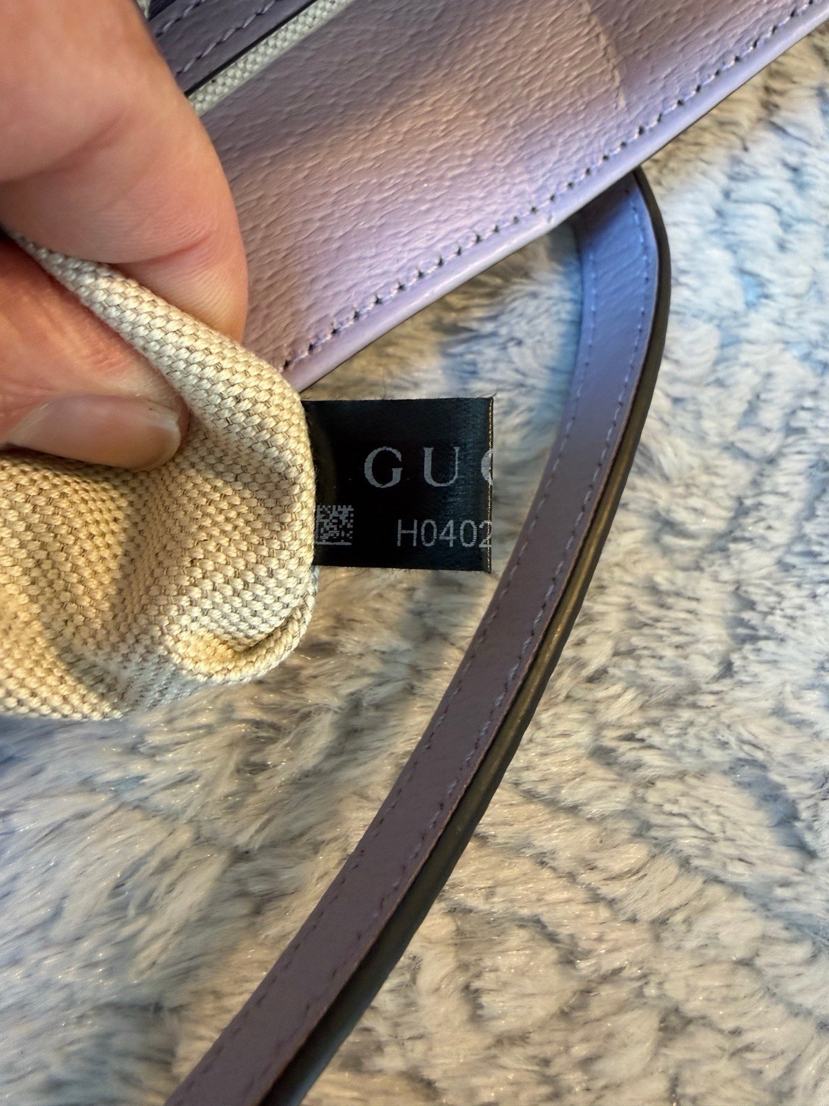 Gucci GG Logo Tote Beige/Purple Magnetic Closure, Organizer, Gold, Italy