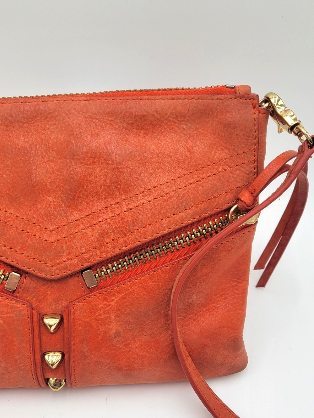 Botkier Burnt Orange Leather Crossbody Bag