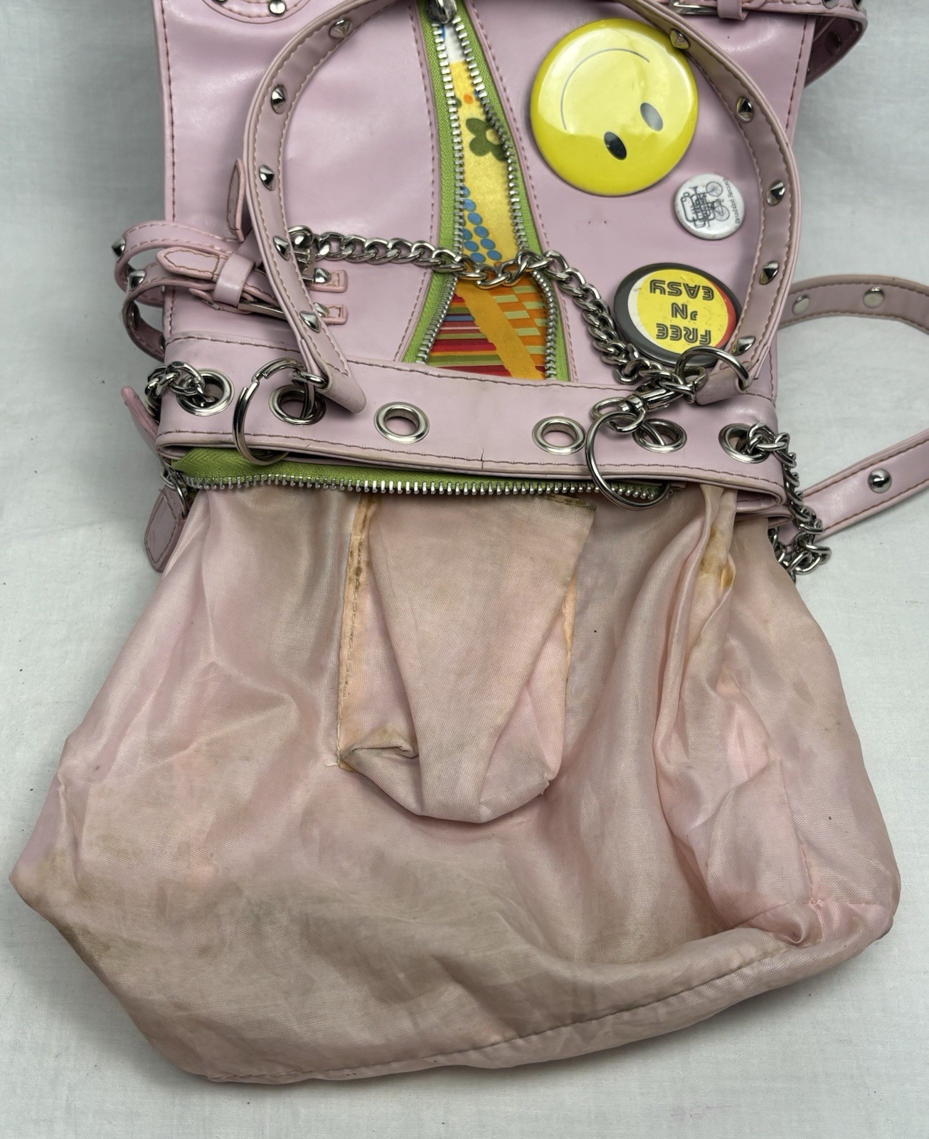 Y2K Junk Bag Handbag Maximalist Purse Punk Grunge Used READ
