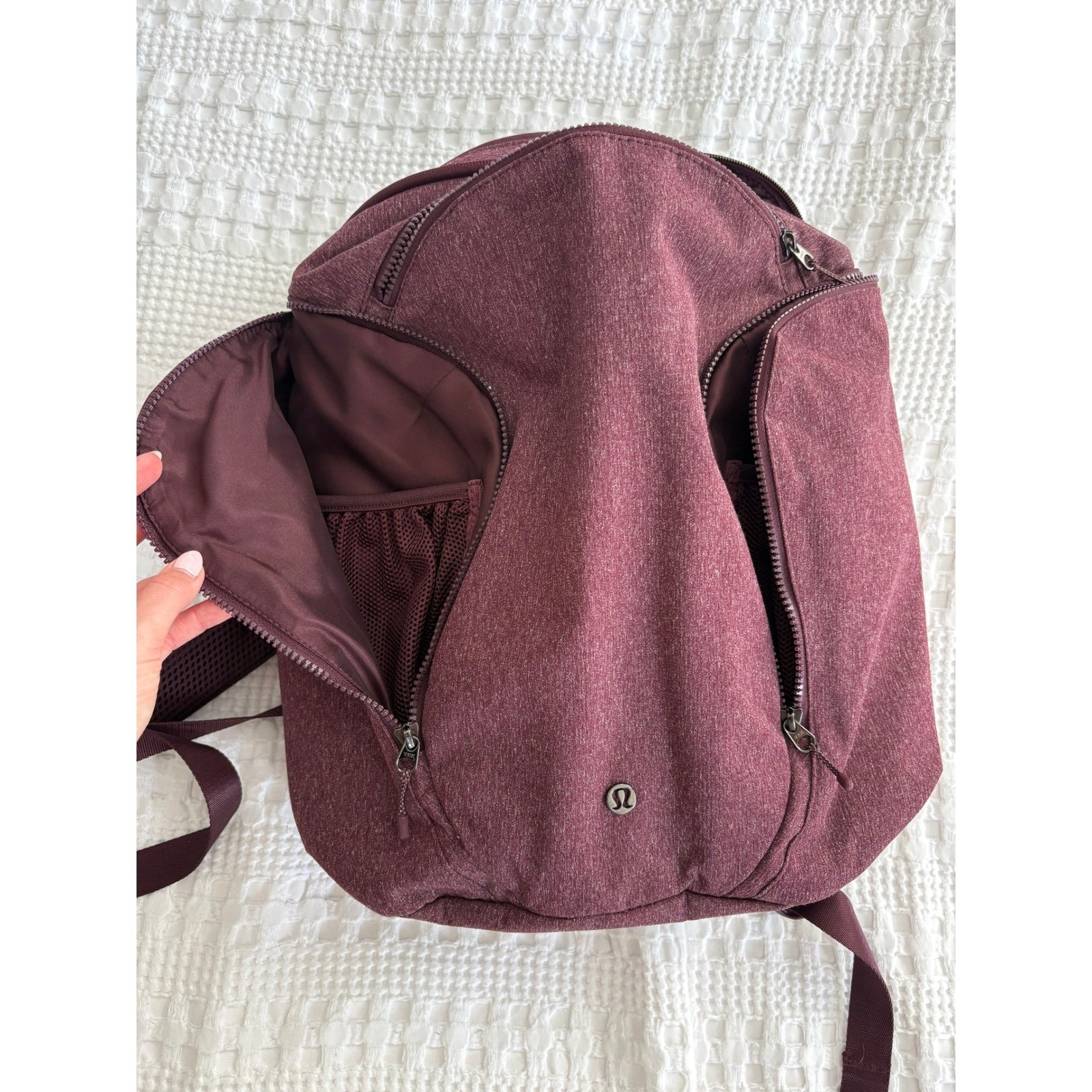 Lululemon Define Backpack OS Heathered Cassis W9CQDS Laptop Bag Maroon