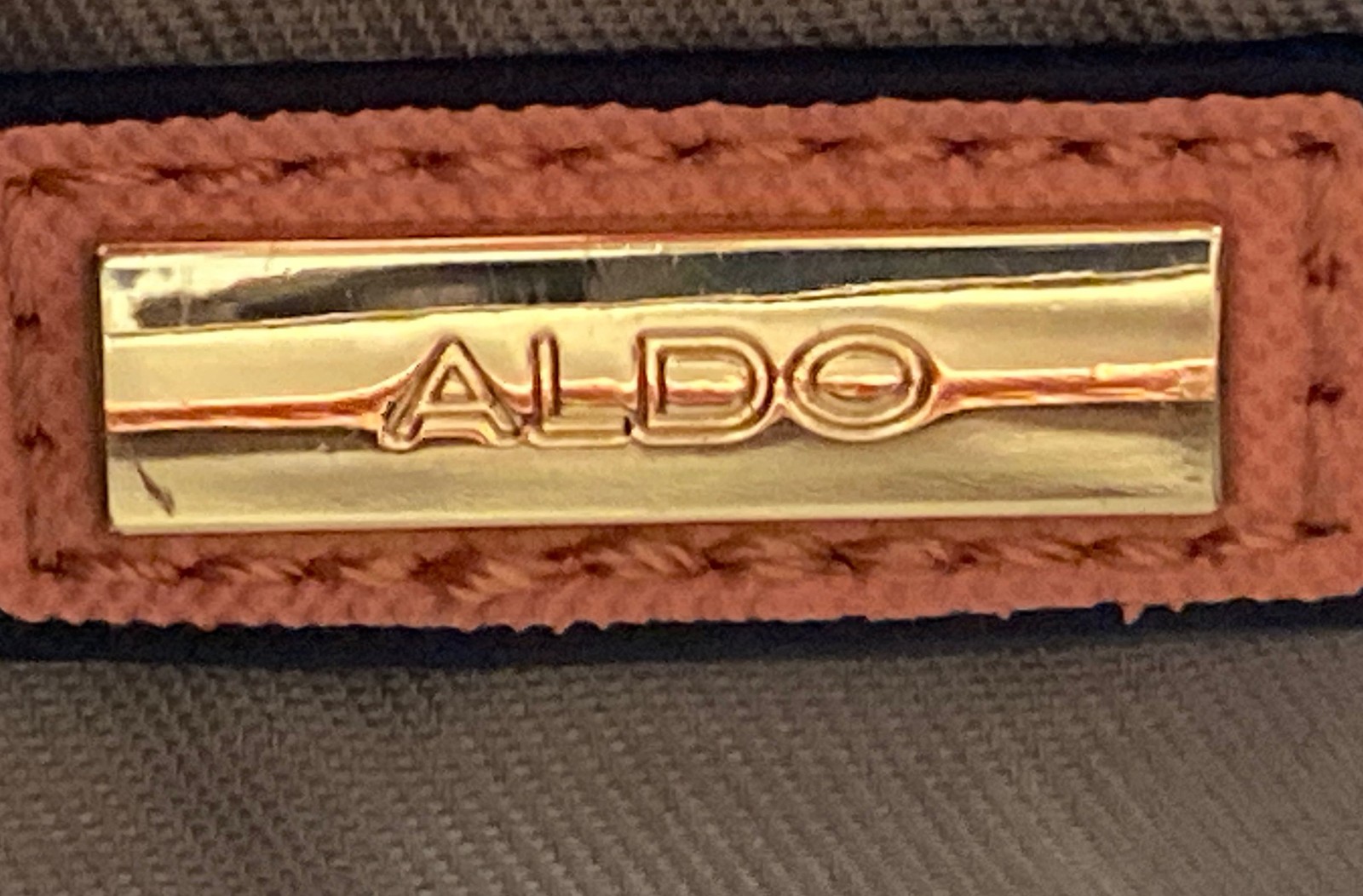 Aldo Multicolor Colorblock Satchel Crossbody Bag Gold Tone Chain Detail