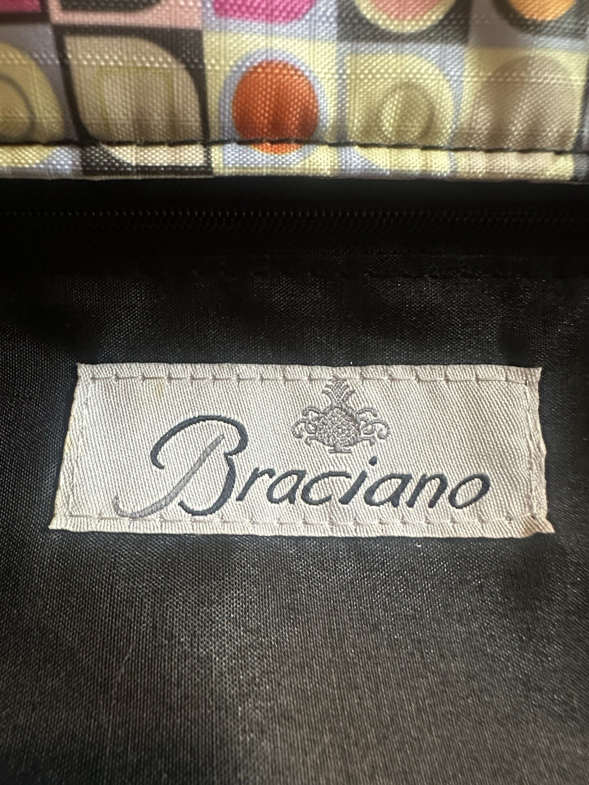 Braciano Tote Bag (Small Circle Colorful) Lightweight Shoulder Travel w/ Pockets