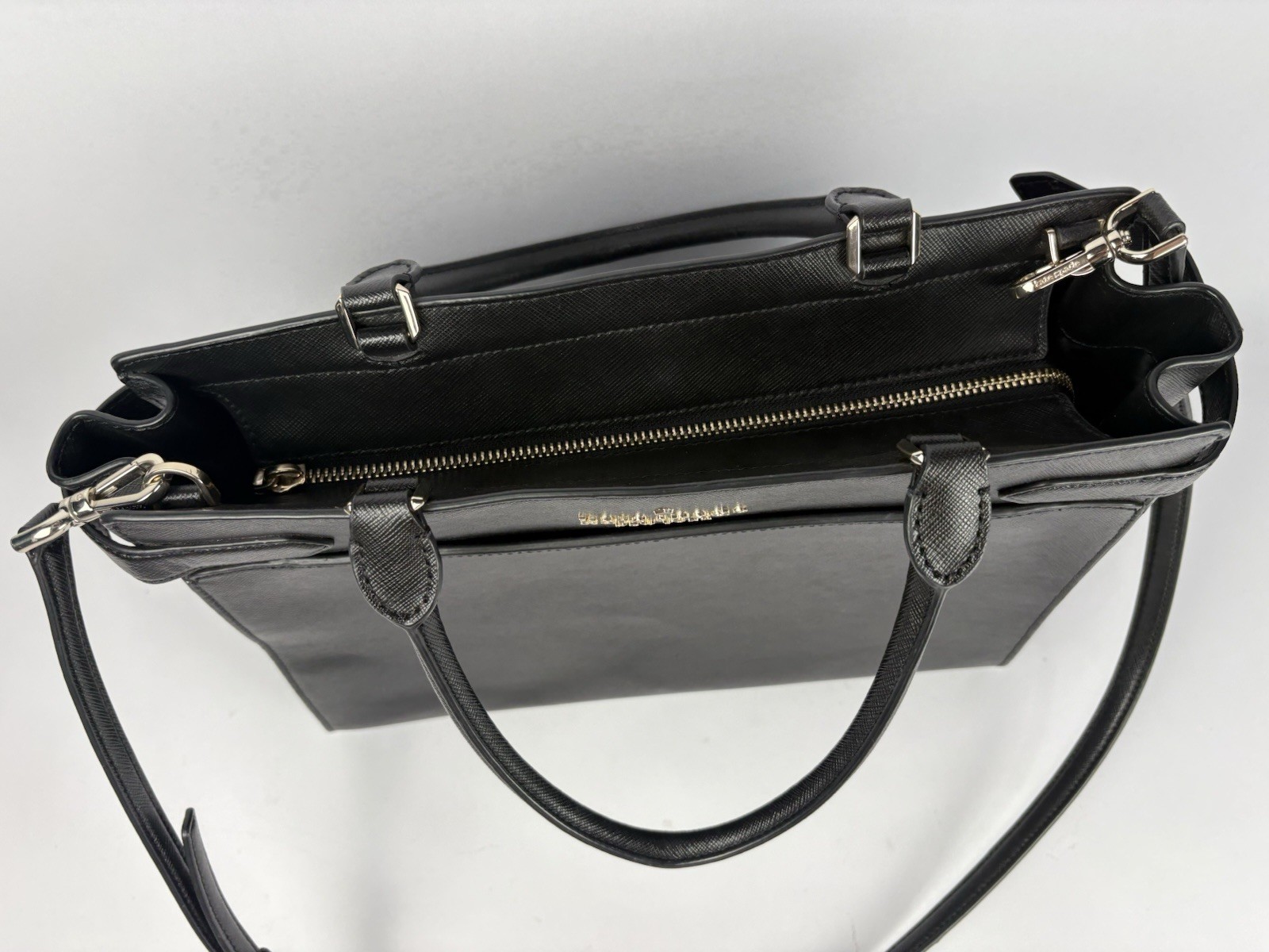 Kate Spade New York Staci Large Satchel Bag Leather Black Purse