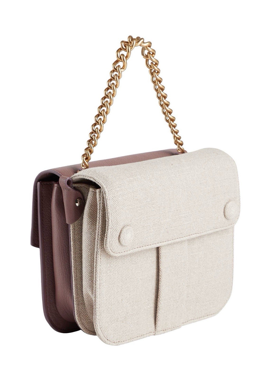Maison Margiela Purple & Beige New Lock Square Shoulder Bag