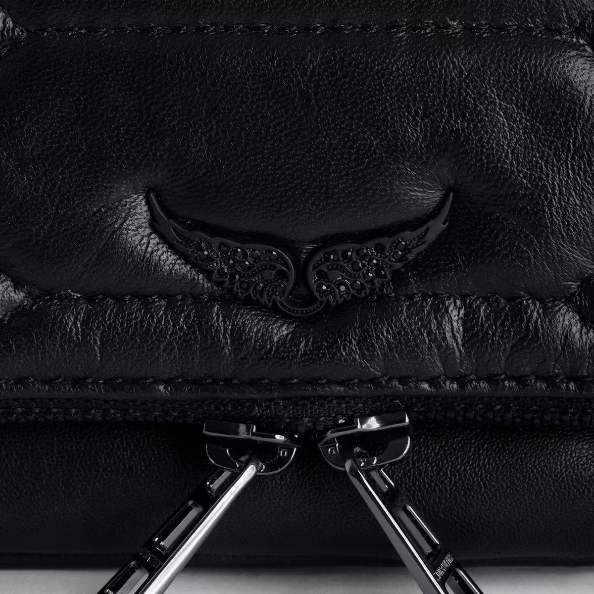 Zadig & Voltaire Rock Quilted Chain Bag Black Crossbody Purse 21*13*3 cm