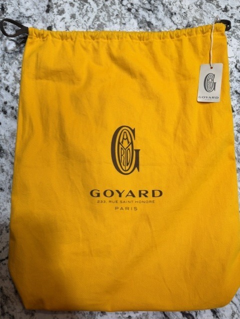 Authentic Goyard Goyardine Mini Anjou Tote – Green with Custom Dog Artwork