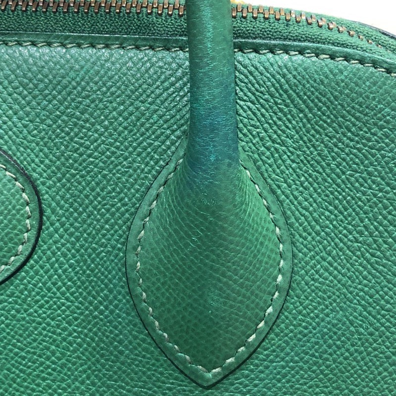 HERMES Bolide 31 Bambou Courchevel Leather Handbag Circle Z #OKB6966