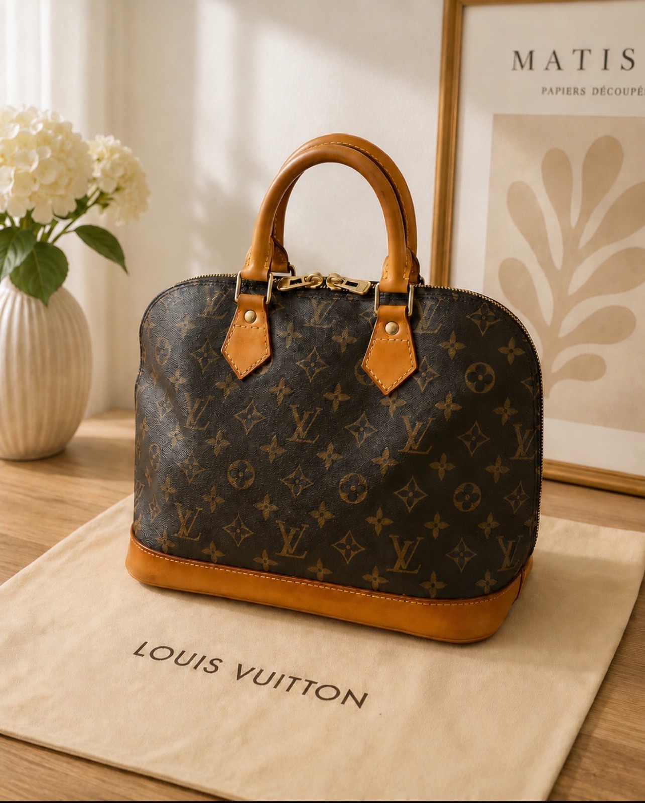 Louis Vuitton Alma Bag PM Brown Canvas