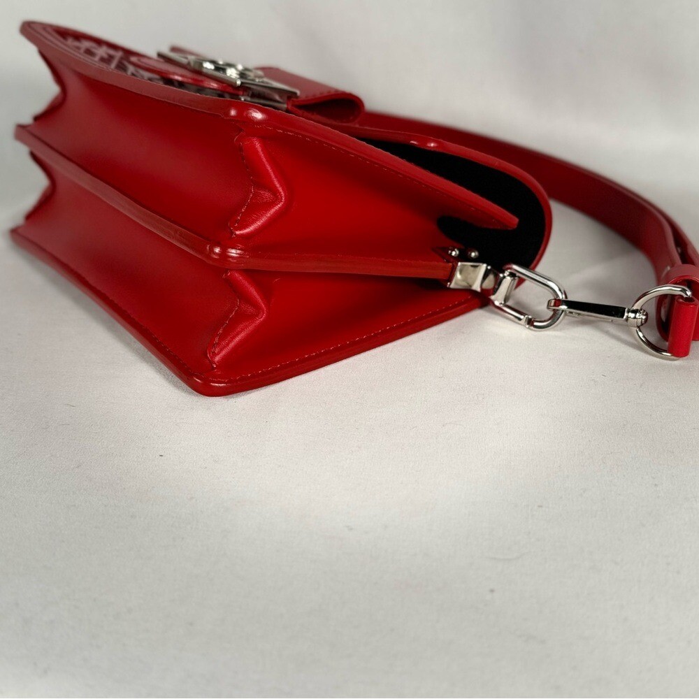 LOUIS VUITTON Mono leather Mesh Dauphine Red Shoulder Bag EUC no callouts