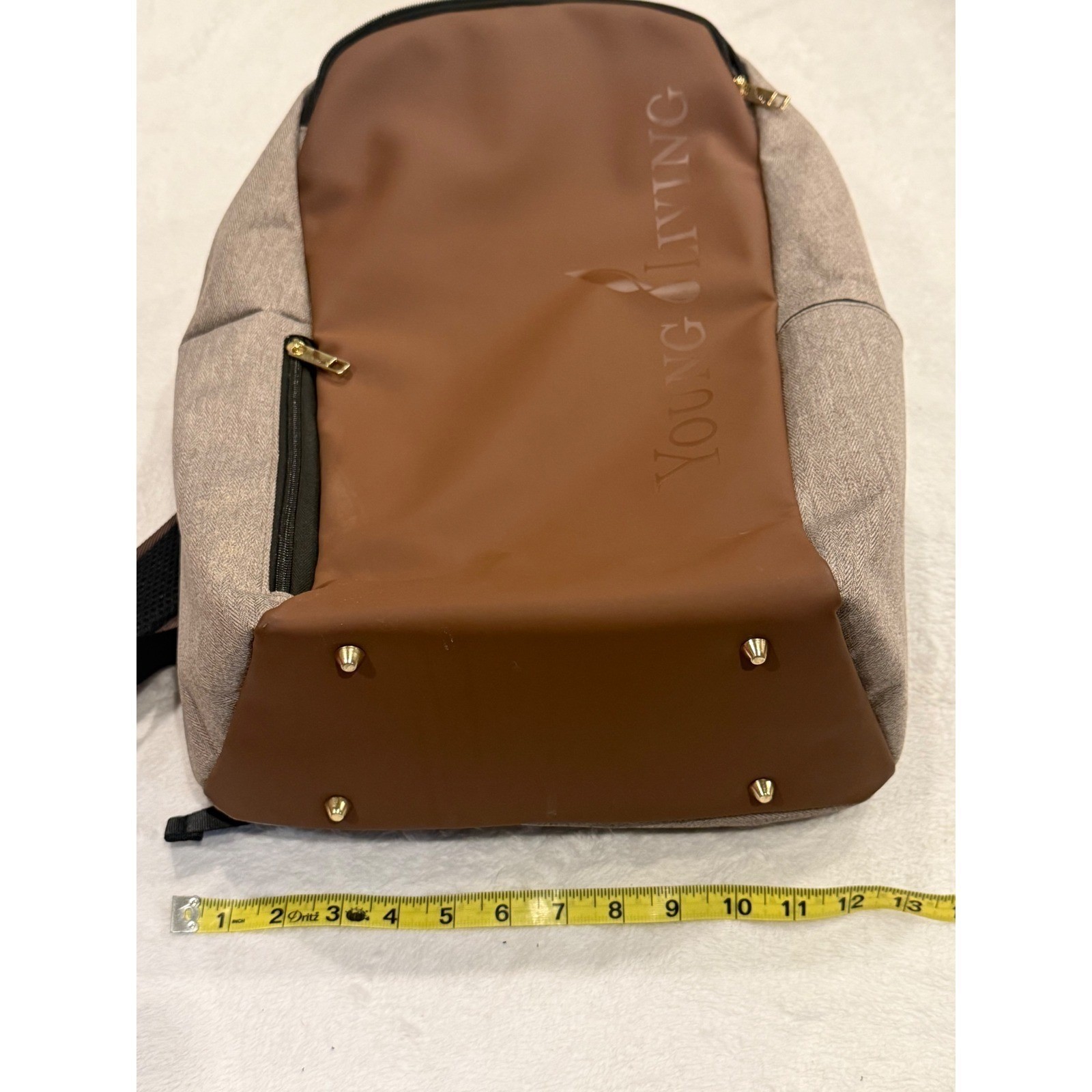Young Living 2021 Convention Backpack Brown Grey Essential Oil Laptop Bag- New