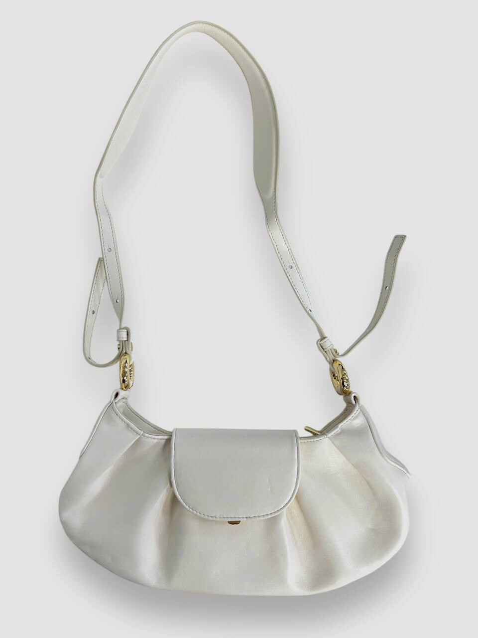 THEMOIRE Women’s Ivory mimesi Leather Shoulder Purse Bag