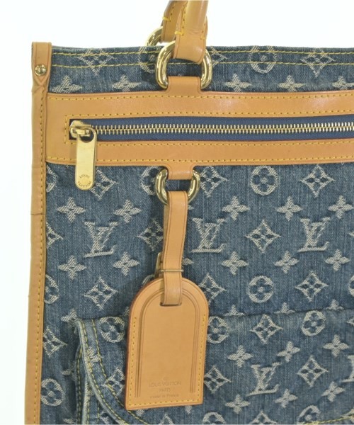 LOUIS VUITTON Flat Shopper Tote Bags Monogram Denim Blue M95018 2200614244106