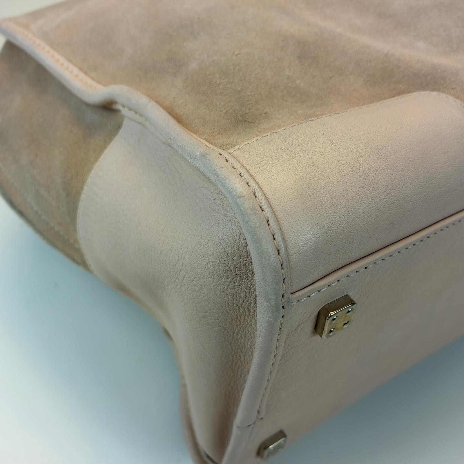 LOEWE Amazona 35 Handbag Suede pink beige