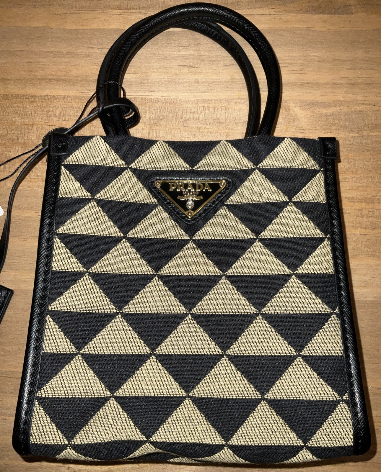 Prada Symbole Shopper Tote Jacquard Mini