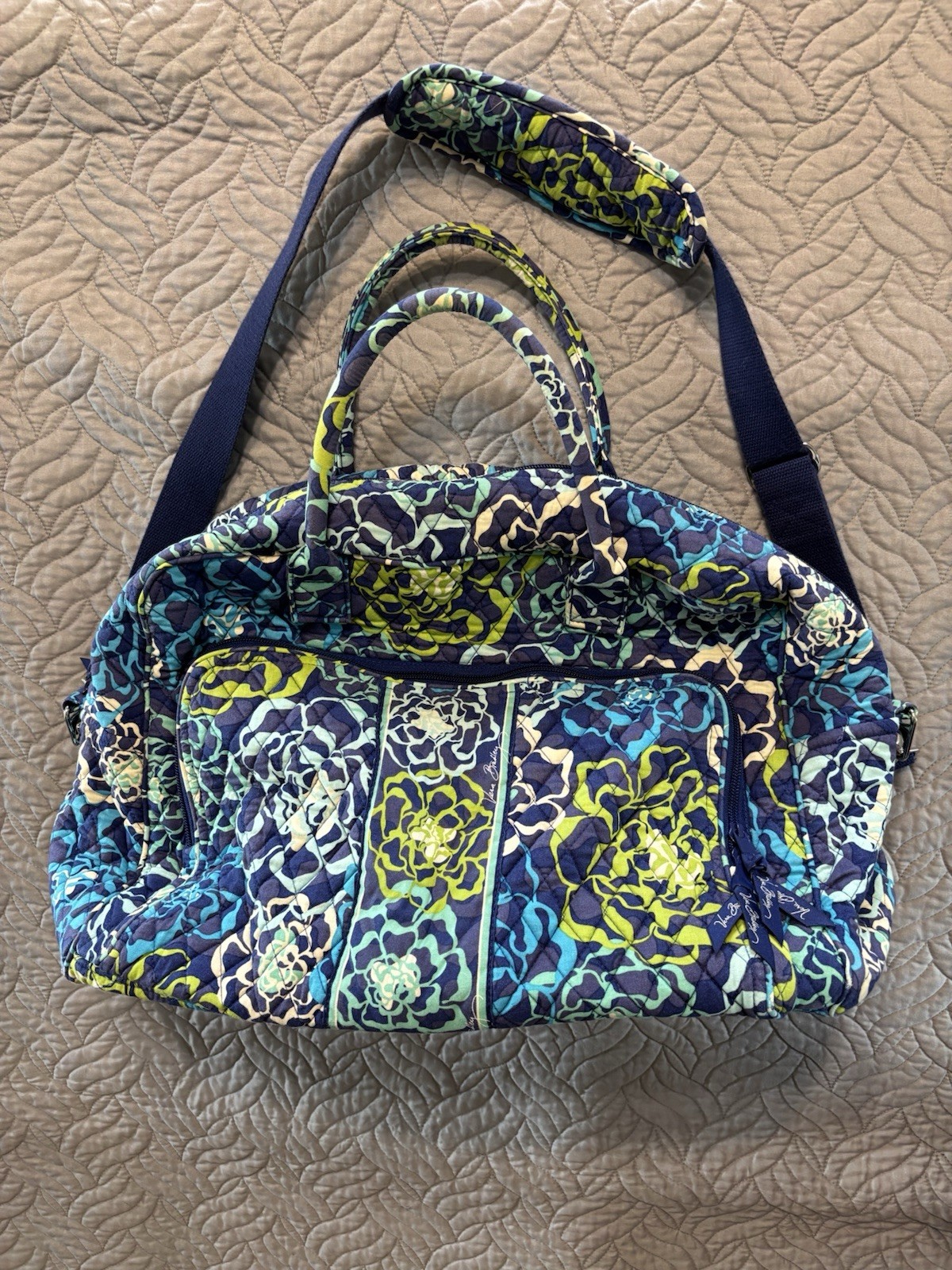 Vera Bradley Weekend Traveler Bag In Retired Katalina Blues Pattern