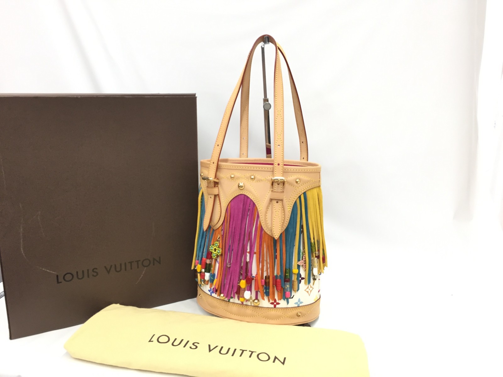 Louis Vuitton Frings Bucket Satchel M40109 Multicolore unused bag 1F160080OS