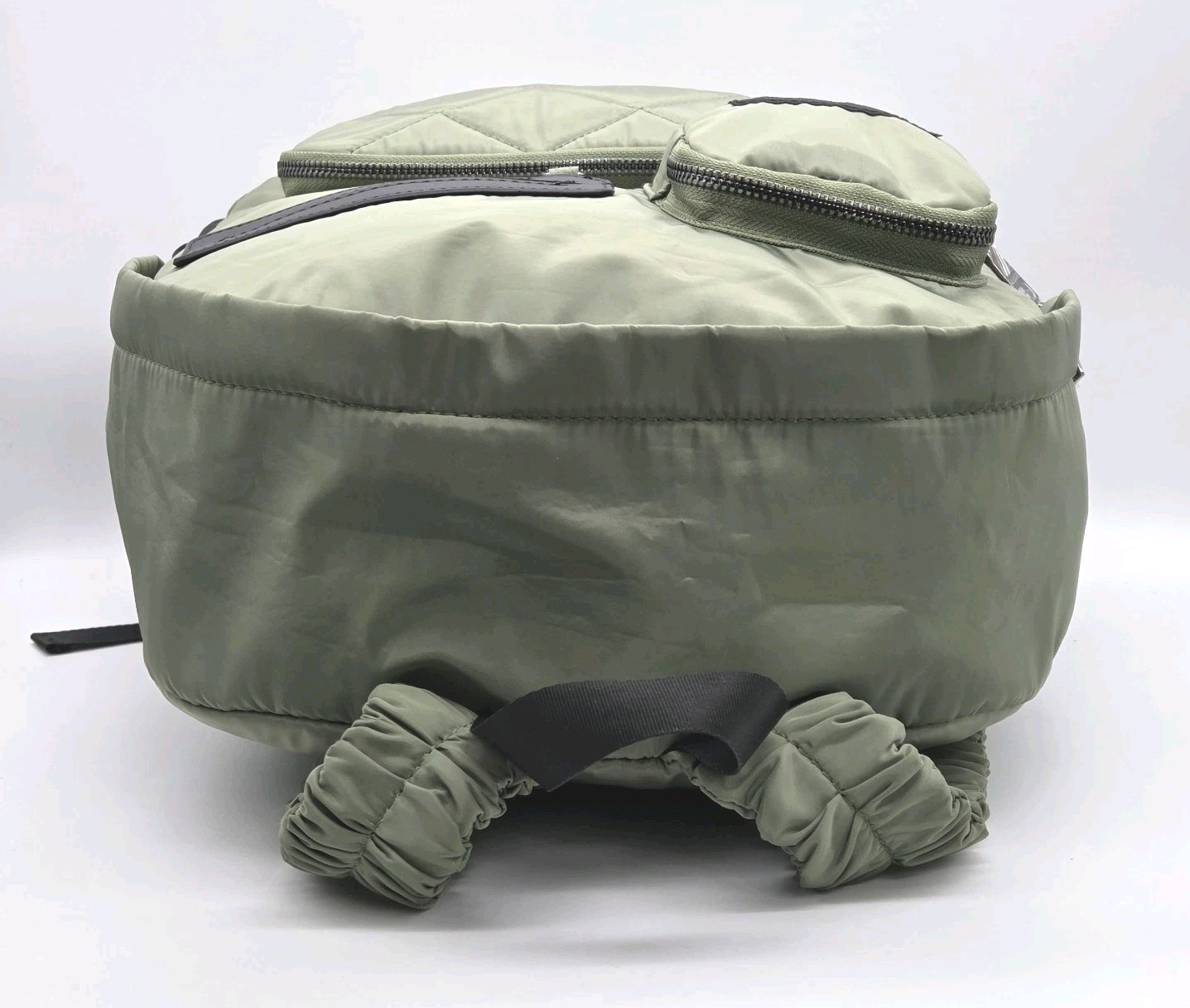 Steve Madden Baris Backpack 8-Pocket Sage Green Polyester w/Scrunch Straps