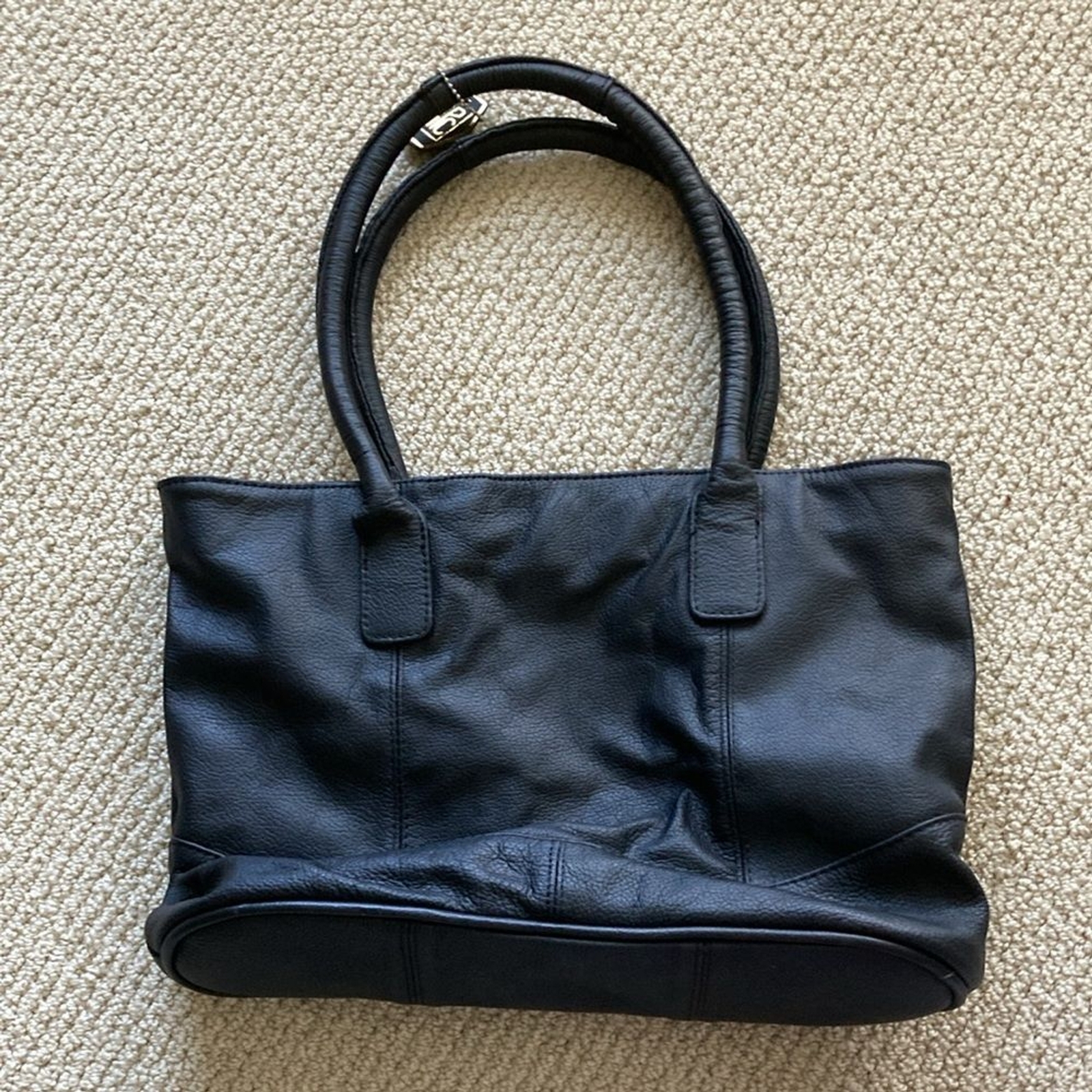 A.P.C. Vintage Black Shoulder Bag Genuine Leather Handbag Pockets NWOT