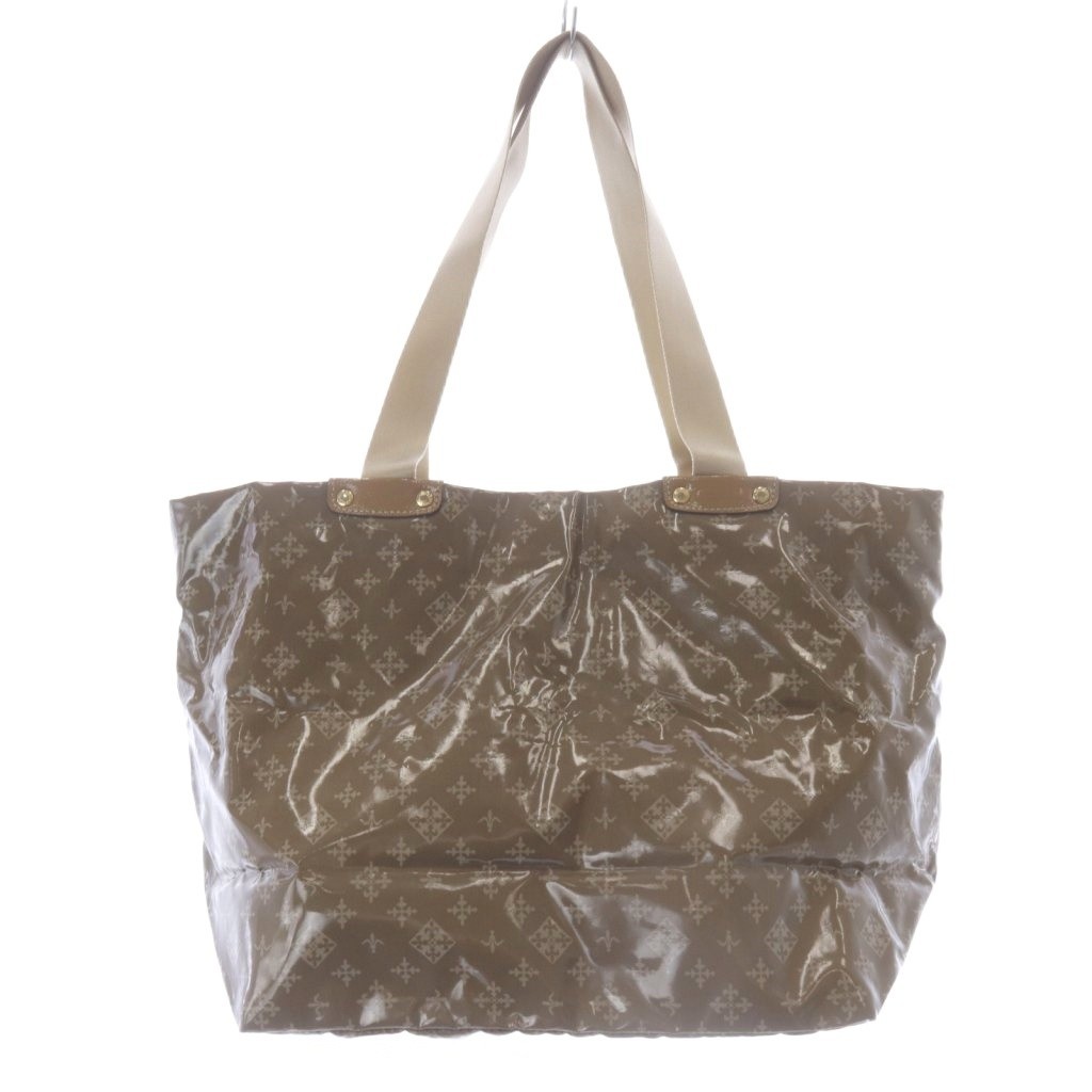 RUSSET Tote Bag Brown Fabric AB Condition 11×6.7×11.6in with Pouch