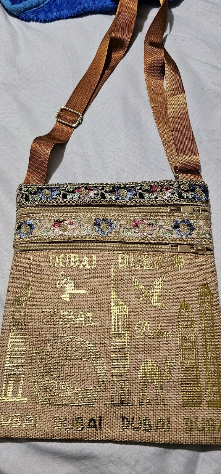 DUBAI SOUVENIR EMBROIDERED SCENERY SHOULDER BAG GIFT UAE