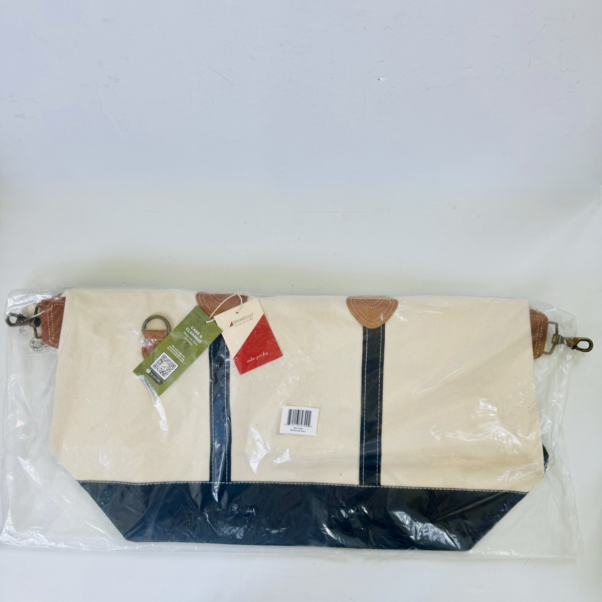 ShoreBags Weekender Canvas Tote Bag Navy Blue Large