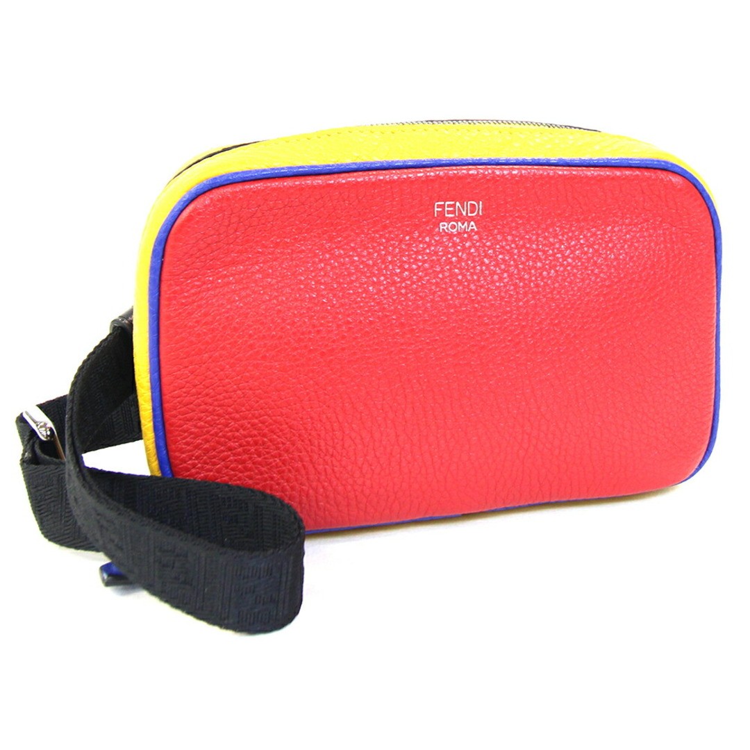 Fendi Shoulder Bag leather 7AS122 Red,Yellow Size: W:6.3×H:3.9 in.