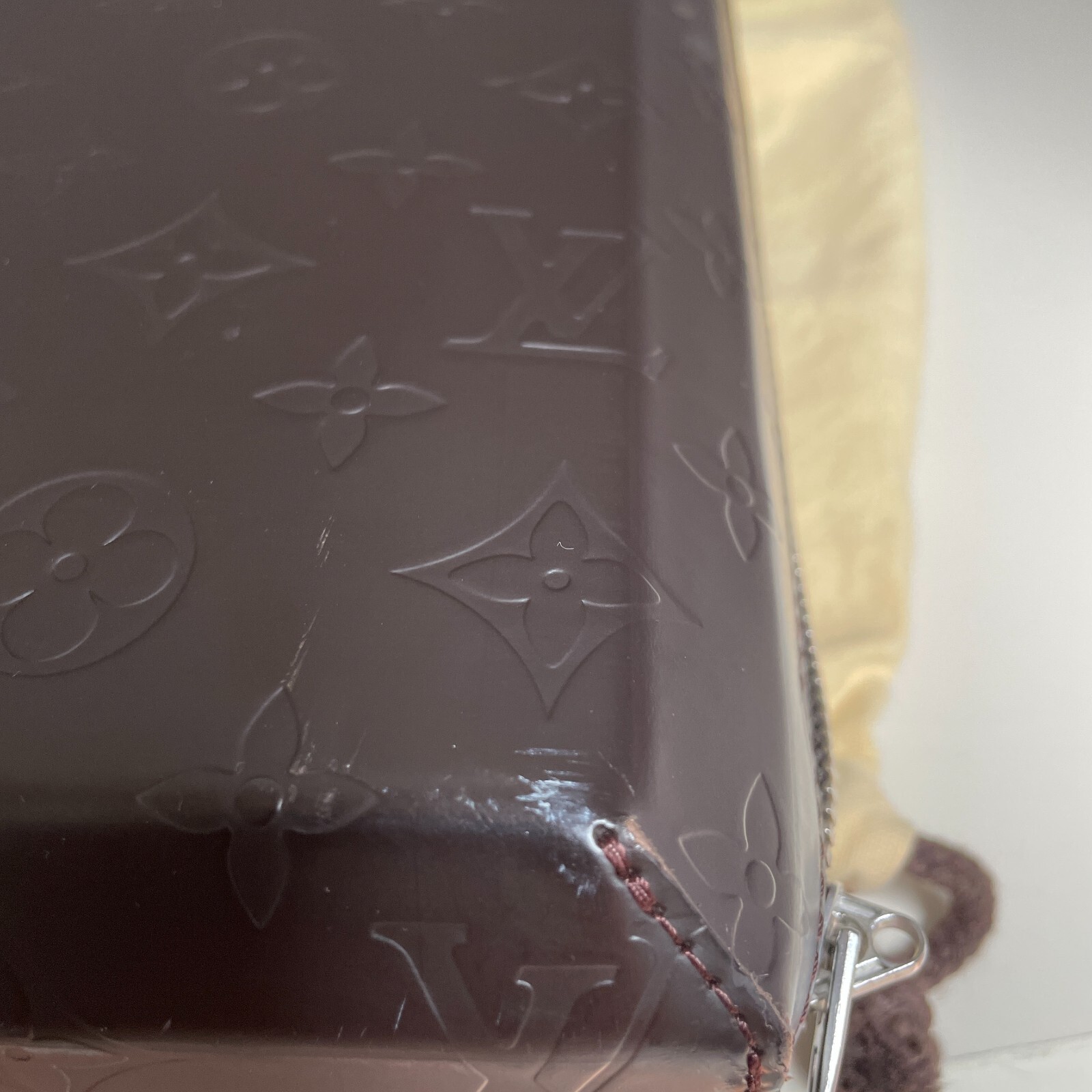 Louis Vuitton Monogram Glace Erwin Business Bag in dark brown