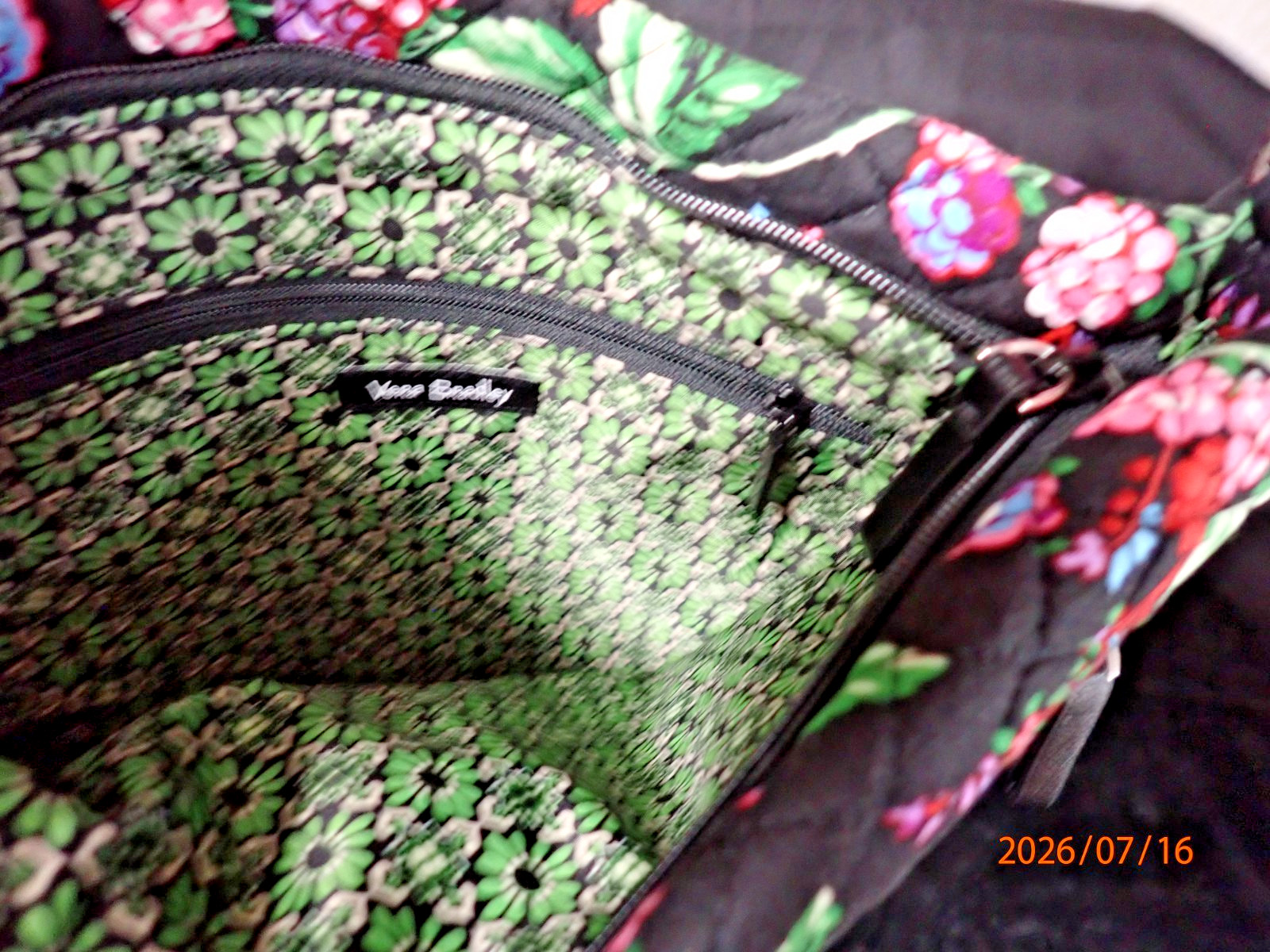 NWT Vera Bradley Iconic Triple Zip Hipster Crossbody Bag Winter Berry NEW