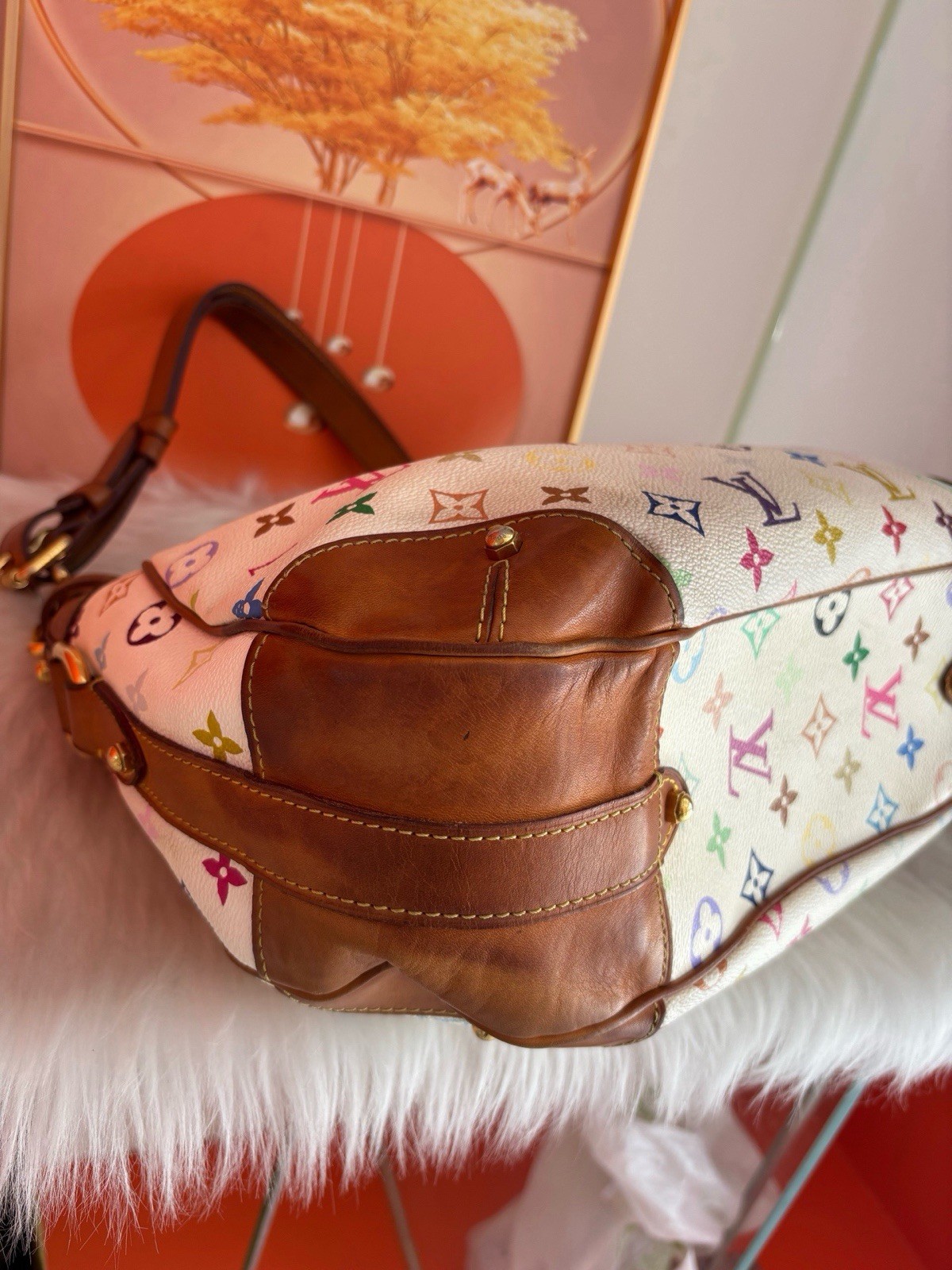 Louis Vuitton Greta Satchel Multicolor Monogram Canvas