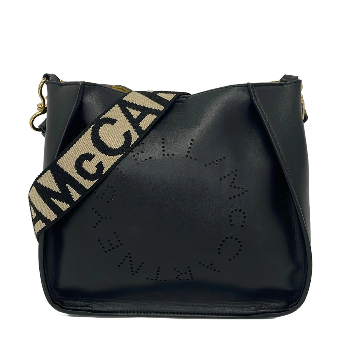 stellamccartney Stella logo Black Synthetic Leather Shoulder Bag