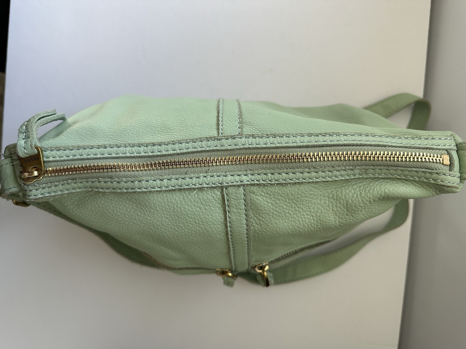 Fossil Erin Soft Leather Shoulder Tote – Pastel (Green)