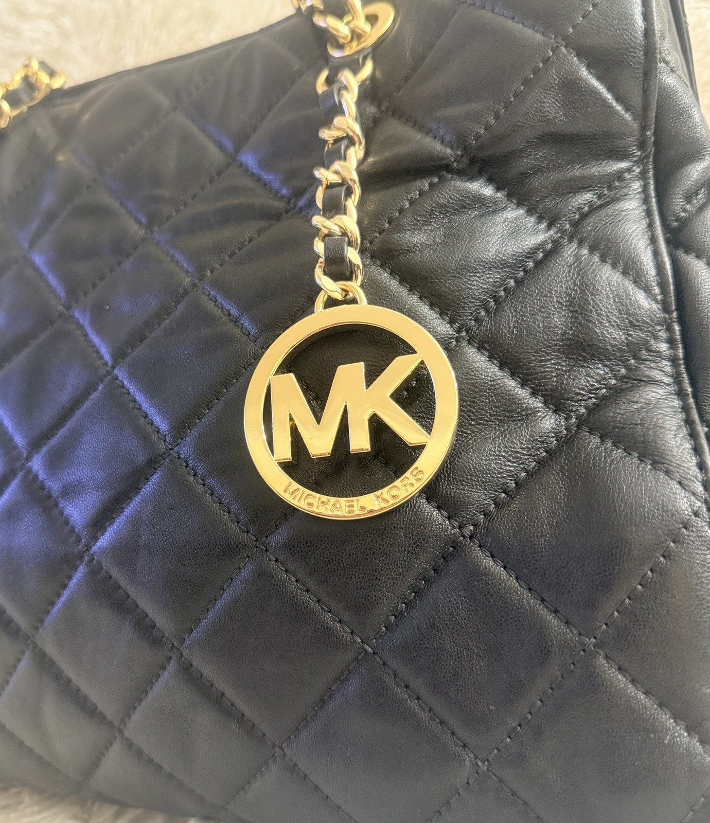 without tags Michael Kors Susannah Large Quilted Lamb Leather Tote Bag W G2U