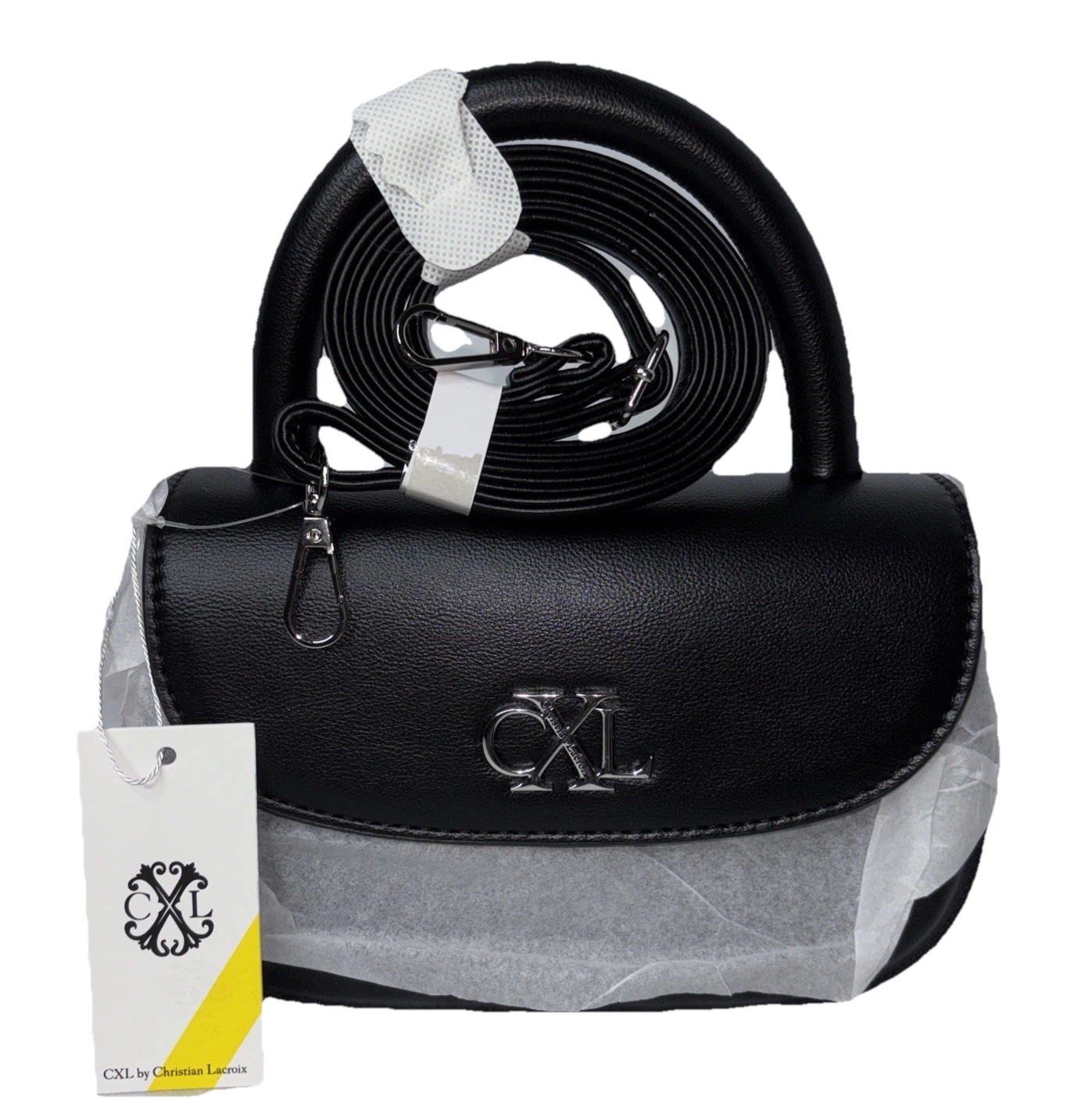 CXL by Christian Lacroix Bag Womens Black Satchel Crossbody Purse New