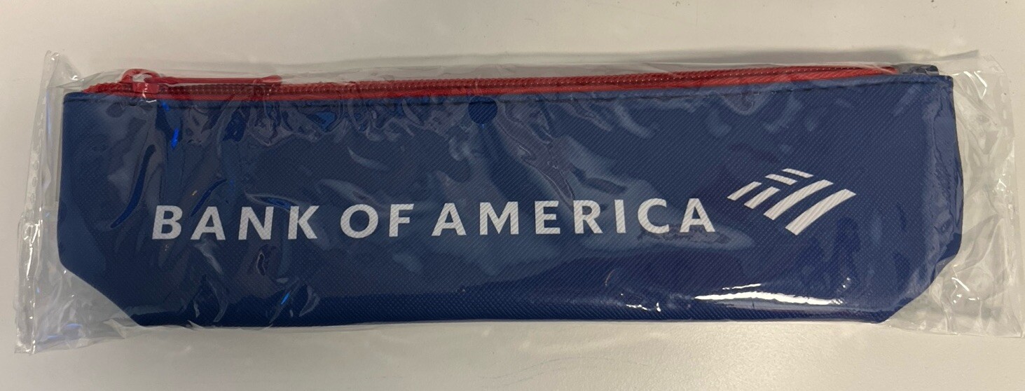 ✅NIB Bank Of America Pencil ✒️✏️Pouch Cosmetic💄Make Up Coins 🪙Bag 🪙