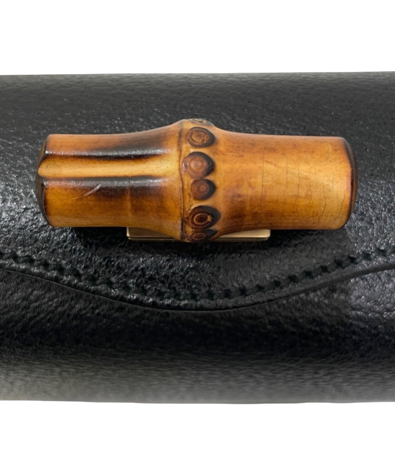 Gucci Bamboo Lock 2-Way Leather Black Shoulder Bag #TFB13937